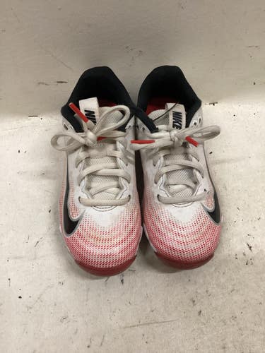 Used Nike VAPOR BB CLEATS BB/SB Cleats White/Black/Red Youth 12.0 11725-S000509598
