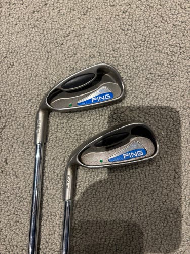 Men's Ping G2 HL 3 and 4 iron Green dot Left Hand Steel Shaft