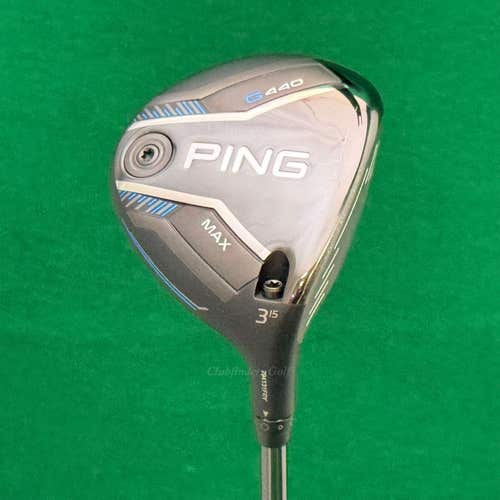 Ping G440 MAX Fairway 15 3 Wood Tour 2.0 Black Chrome 65 Extra Stiff w/ HC