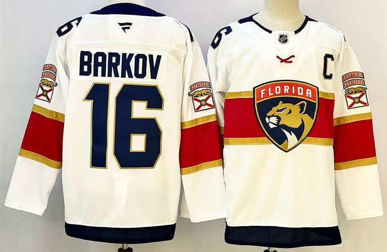 Florida Panthers Barkov #16 Stitched White Jersey Reverse Retro Ice Hockey Jersey Hockey Size 54