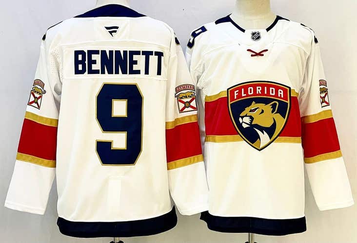 Florida Panthers Sam Bennett #9 Stitched White Jersey Reverse Retro Ice Hockey Jersey Hockey Size 54