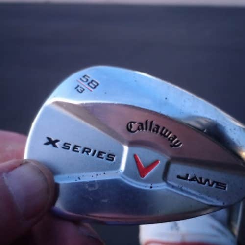 Men's 2022 Callaway Callaway X Series Jaws CC Chrome Right Handed Wedge Stiff Flex 58 Degree (Used)