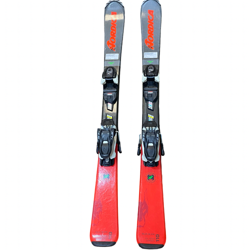 Used Nordica TEAM JR SKIS Boys DH Ski/Binding Red 110 cm 11706-S000388441