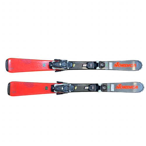 Used Nordica TEAM JR SKIS Boys DH Ski/Binding Red 120 cm 11706-S000388439