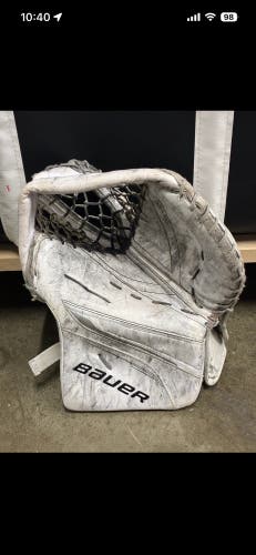 White Senior Bauer M5 Pro Goalie Glove