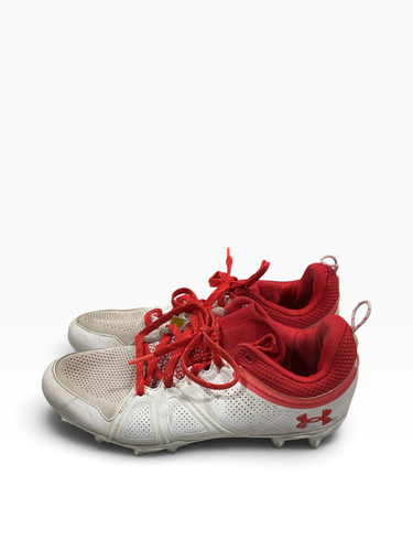 Used Under Armour Adult FB Cleats White Senior 7.5 11847-S000039335