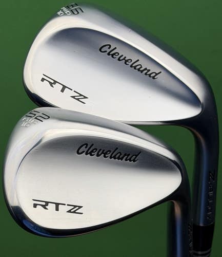 Cleveland RTZ Tour Satin Wedge Set 52-10*, 56-10* GW SW Steel DG Spinner RH MINT