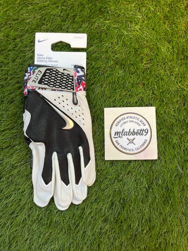 Nike Alpha Elite Jackie Robinson MLB PE Batting Gloves (IM1786-095) - Size XL - New