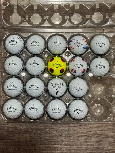 18 Callaway Chrome Tour Golf Balls - 5A MINT CONDITION ONLY