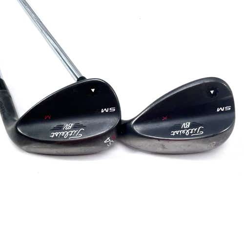 Titleist Vokey SM6 Jet Black Wedge Set 54* 8 | 58* 12 SM6 Wedge Steel Mens RH