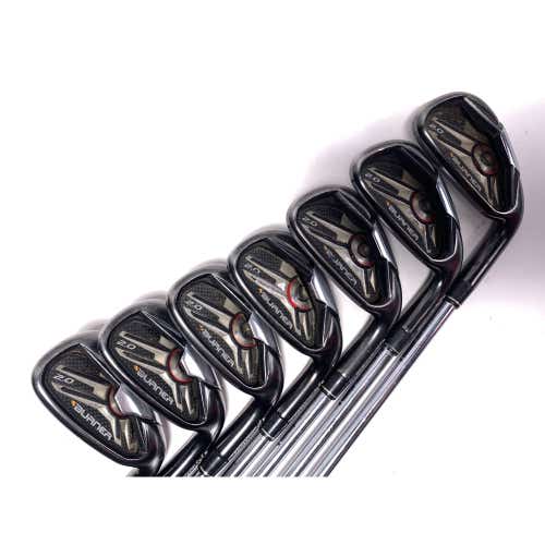 TaylorMade Burner 2.0 Iron Set 5-PW+AW Dynamic Gold S300 Stiff RH +1''