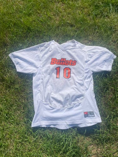 White Gettysburg College Bulletts Large Men's Nike Jersey (Used)