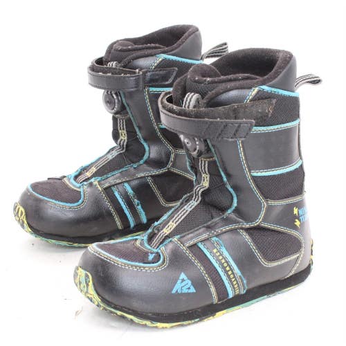 K2 Mini Turbo BOA Kids Snowboard Boots - Size 1 / Mondo 19.5 Used