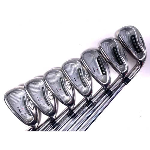 TaylorMade Rac OS 2005 Iron Set 4-PW Light Metal Stiff Steel Mens RH