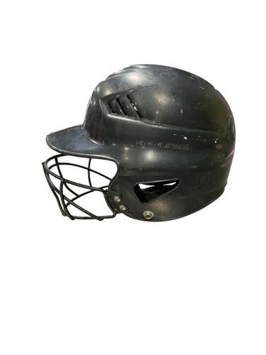Used Rawlings SB HELMET Batting Helmet w/Mask Black One Size 11847-S000039316