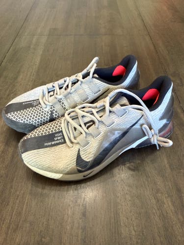 Gray Men's Size M 7.0 (W 8.0) Nike Trout Low Top Turf Cleats (Used)