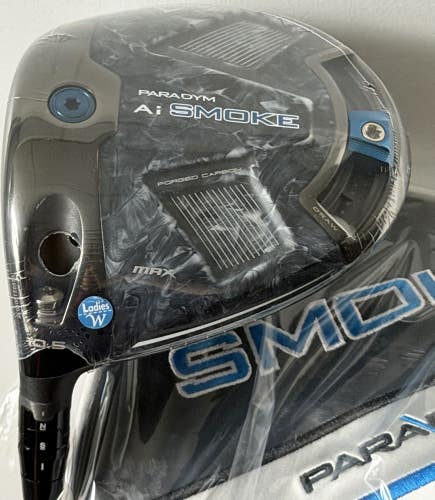 Callaway Paradym Ai Smoke MAX Womens Driver LEFT Hand 10.5* w/ Headcover LH NEW