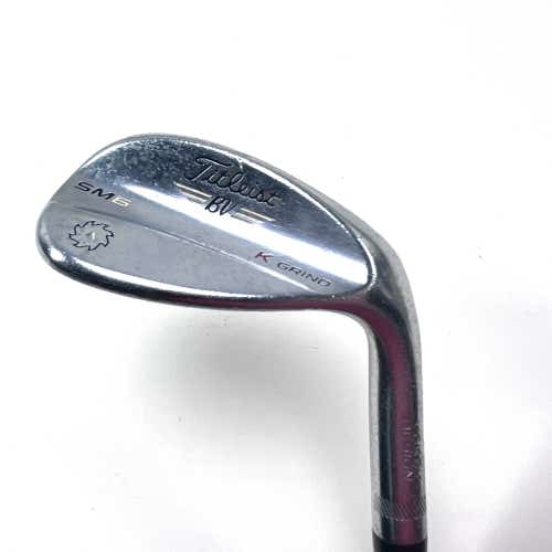 Titleist Vokey SM6 Tour Chrome Lob Wedge LW 58* 12 Bounce K-Grind SM6 Wedge RH