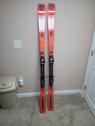 Unisex 2023 All Mountain 182 cm Blizzard Firebird HRC Skis With Bindings Max Din 14 (Used)
