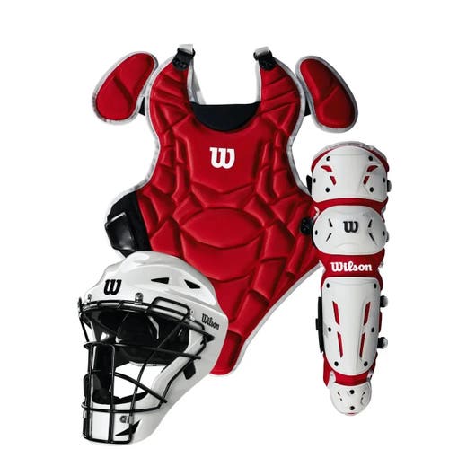 New Wilson EZ Gear Kit Youth Catcher's Set Red SM/MD