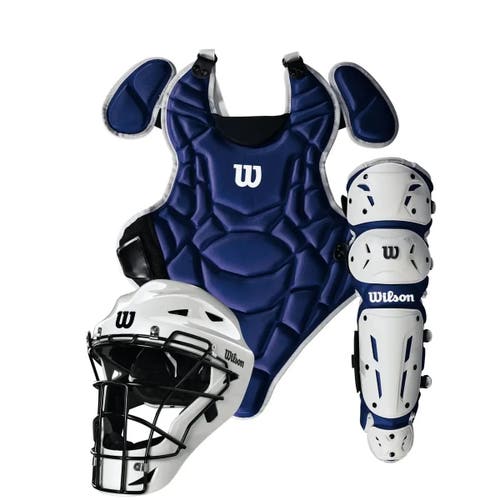 New Wilson EZ Gear Kit Youth Catcher's Set Royal LG/XL