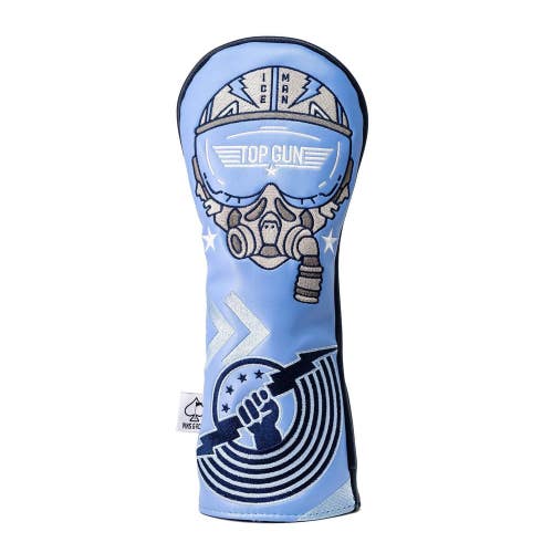 Pins And Aces Golf Top Gun Ice Man Fairway Headcover Syntheric Leather NEW