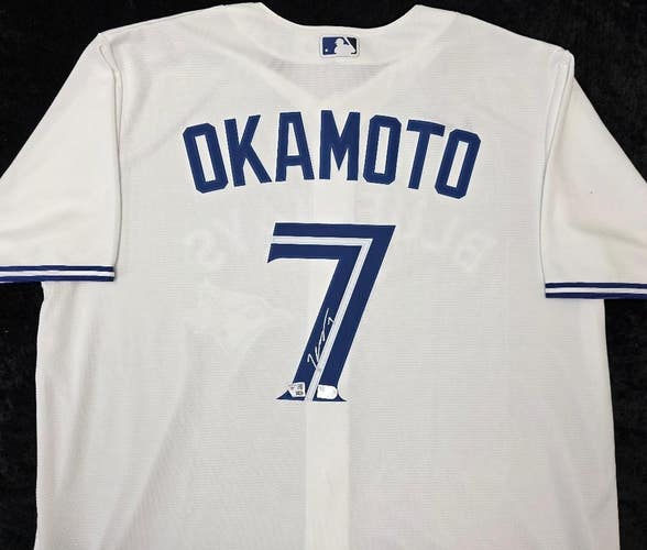 Blue Jays KAZUMA OKAMOTO Auto Autograph Signed Baseball JERSEY FANATICS
