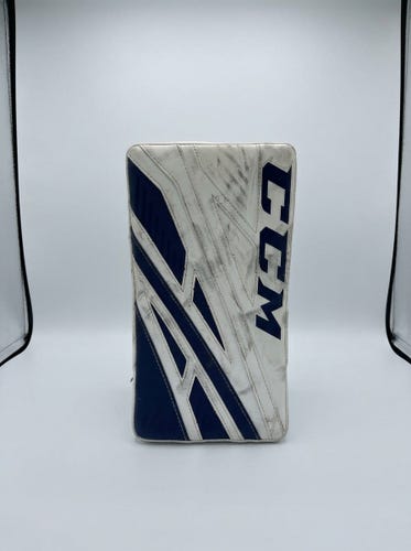 CCM E4.9 Junior Goalie Set (30+1 Leg Pads, Catcher, Blocker) – White/Navy/Blue