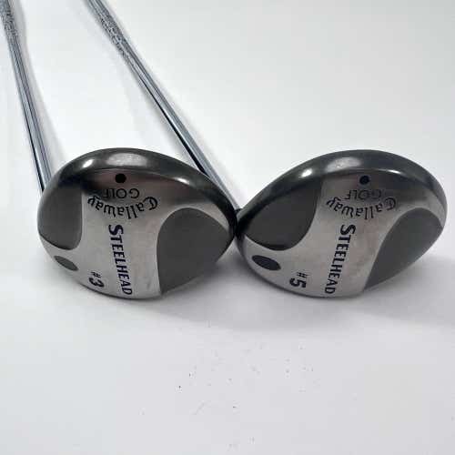 Callaway Steelhead 3 & 5 Fairway Set 15* | 18* True Temper Memphis "10" Stiff RH