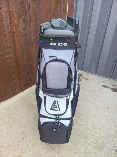 Ask Echo T-Lock 14 Way Divider Cart Bag Black/White/Grey w Raincover