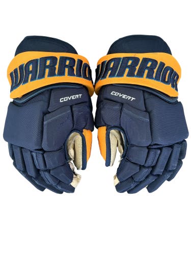 Warrior Covert Pro Atlanta Gladiators Pro Stock Hockey Gloves 15” Navy (Used) 3401