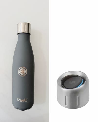 S'well bottle with Sport Cap pop top 17 oz dusk grey Sun Logo
