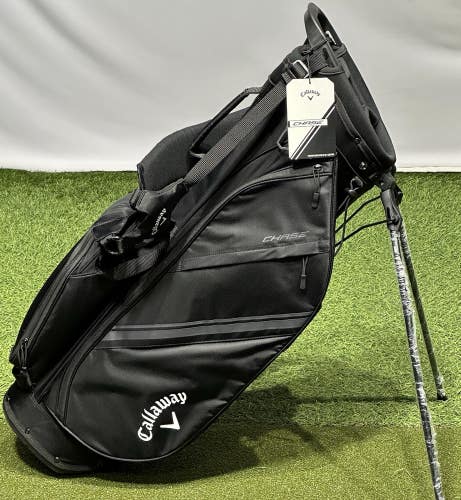Callaway Chase Double Strap Stand Carry 4-Way Lightweight Golf Bag Color: Black