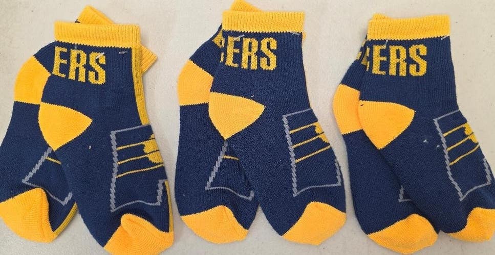 ST1 NBA INDIANA PACERS Crew Socks Lot of 3 Pair CHILRENS New