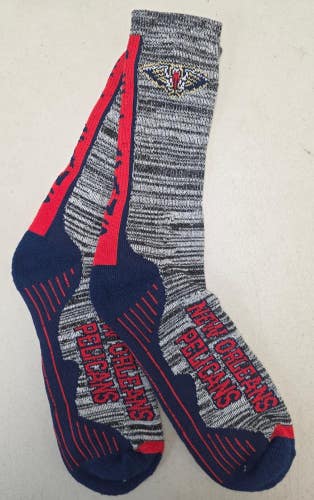 ST3 Mens NBA NEW ORLEANS PELICANS Crew Socks Lot of 1 Pair LARGE New