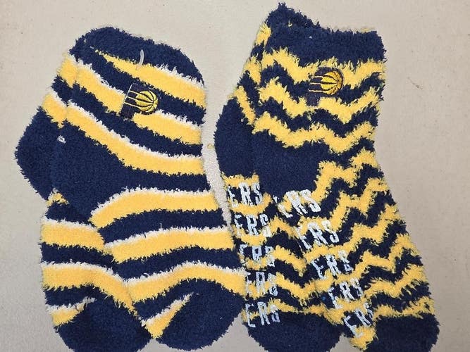 ST2 Mens NBA INDIANA PACERS Crew Socks Lot of 2 Pair MEDIUM New