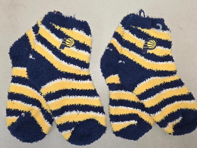 ST3 Mens NBA INDIANA PACERS Crew Socks Lot of 2 Pair MEDIUM New
