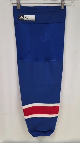 New York Rangers Home adidas Hockey Socks PRO STOCK (Made in Canada) Size L (NEW)