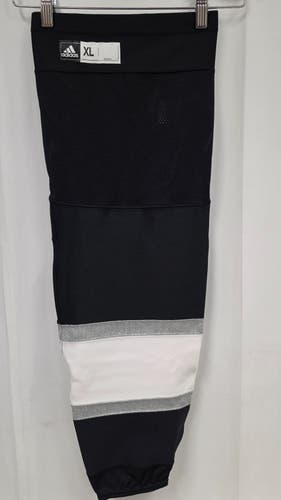 Los Angeles Kings Home adidas Hockey Socks PRO STOCK (Made in Canada) Size XL (NEW)