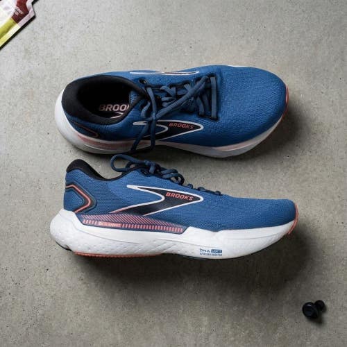 Brooks Glycerin GTS 20 Womens Size 10 Blue Running Shoes Runnercore Support
