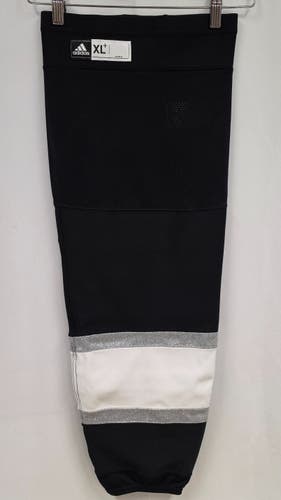 Los Angeles Kings Home adidas Hockey Socks PRO STOCK (Made in Canada) Size 2XL (NEW)