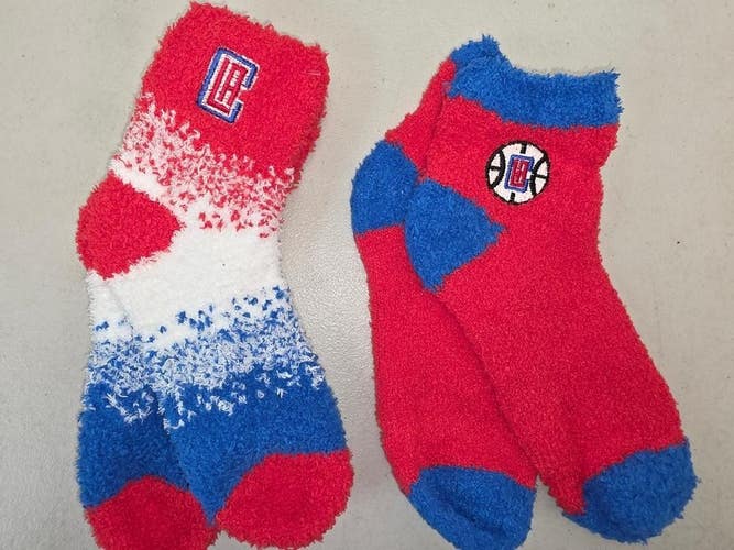 ST8 Mens NBA LOS ANGELES CLIPPERS Crew Socks Lot of 2 Pair MEDIUM New