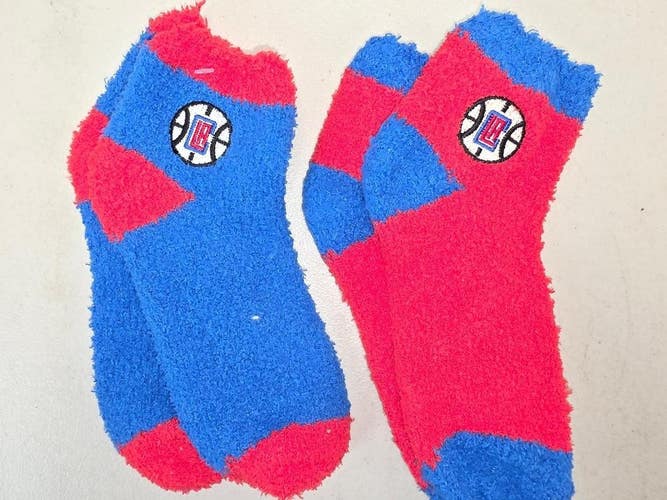 ST9 Mens NBA LOS ANGELES CLIPPERS Crew Socks Lot of 2 Pair MEDIUM New