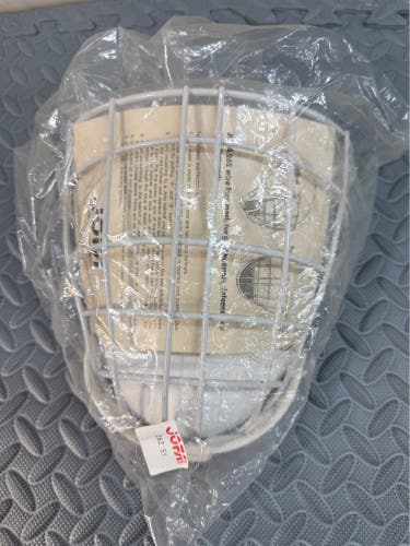 Incredibly Rare New Jofa 262.51 Goalie Player Cage Mask Irbe Hrudey White Chin Cup  Senior