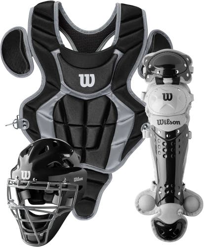 New Wilson C200 Youth Catcher's Set Black