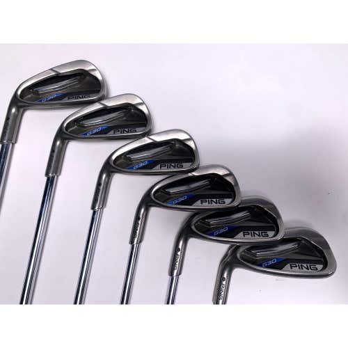 LEFTY Ping G30 Iron Set 5-PW Black Dot CFS Distance Stiff Steel Mens LH