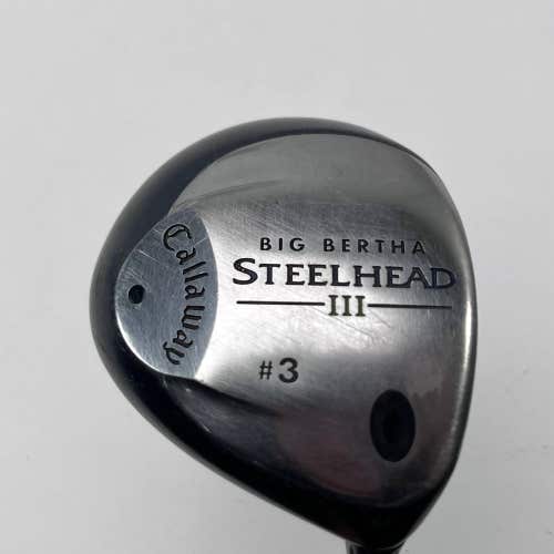 Callaway Steelhead III 3 Fairway Wood 15* System III Firm Graphite Mens RH