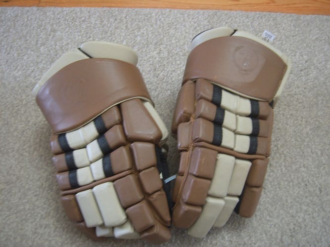 Rare Excellent Condition MVP Leather Senior Hockey Gloves sz 13"
