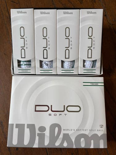 2 Dozen Wilson DUO Soft TRK 360 Golf Balls / Green Stripe