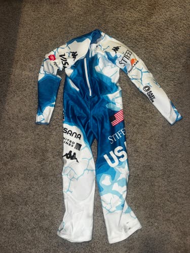 Like New 2025 World Championships US Ski Team Kappa Padded Suit FIS Legal